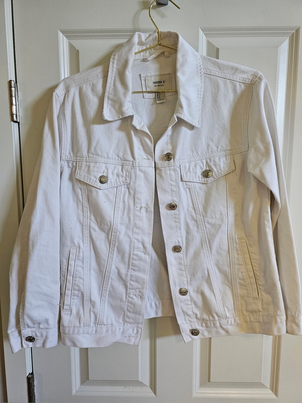 Forever 21 white Jean jacket